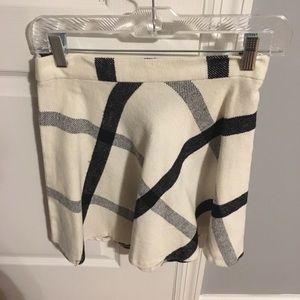 black and white skirt